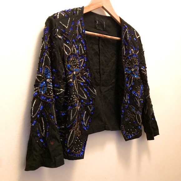 Jackets & Blazers - Beaded Black Bolero